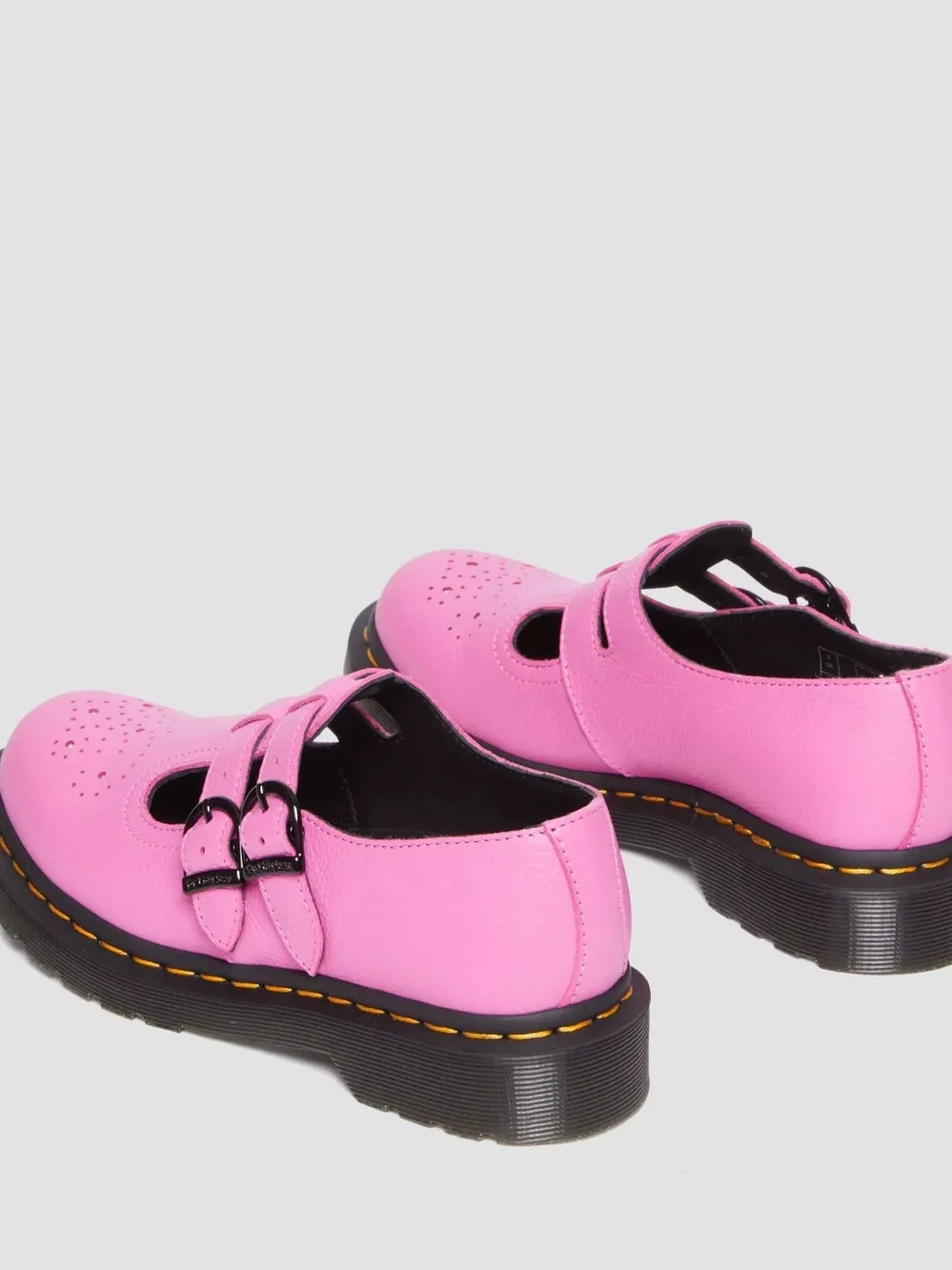 Dr. Martens Pink Double-Strap Mary Jane Platform Shoes Size 6